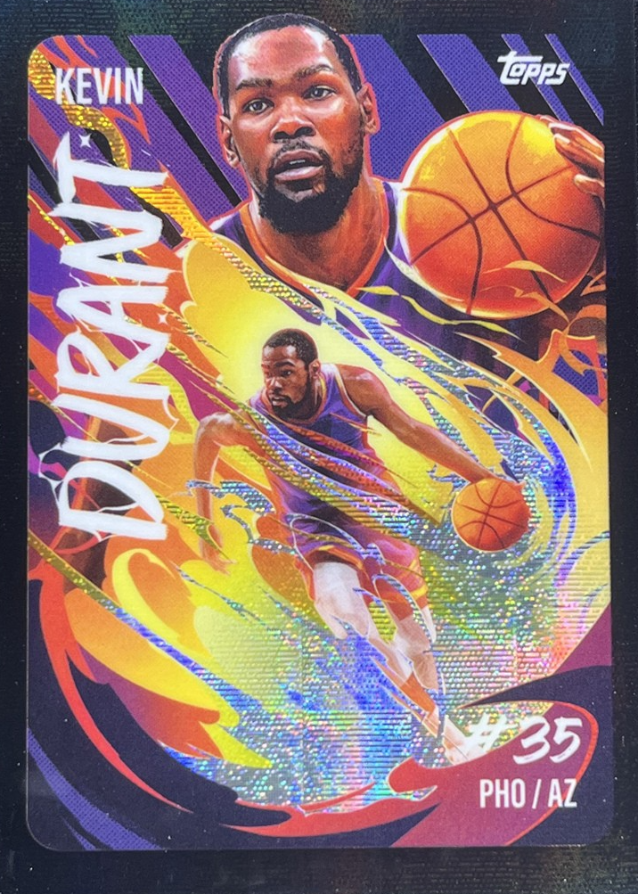 Kevin Durant 2025-26 Topps Chrome Basketball Ultra Violet UV-3 card