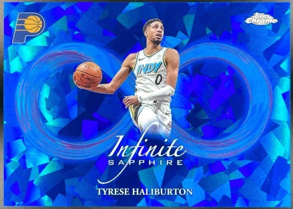Tyrese Haliburton · Infinite Sapphire IS-3 · exact card photograph