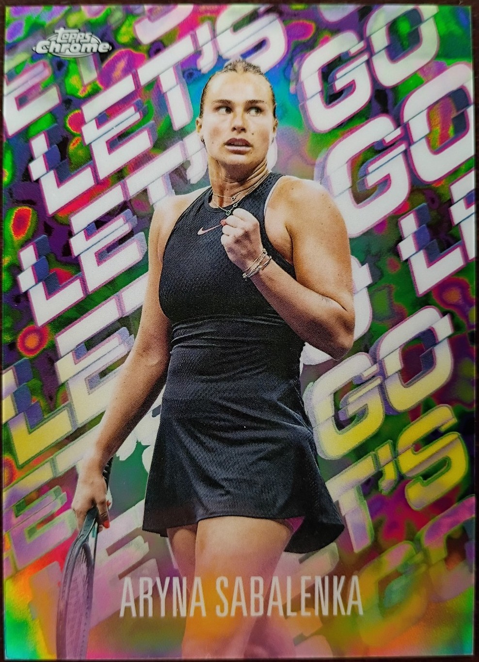 Aryna Sabalenka 2025 Let’s Go LGO-5 card photograph
