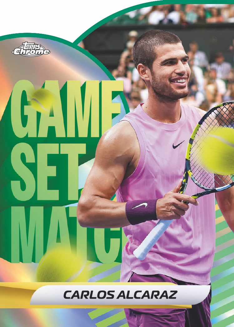 Official Topps 2026 Carlos Alcaraz Game. Set. Match. design preview